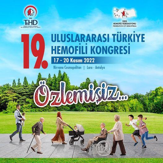 19.ULUSLARARASI TÜRKİYE  HEMOFİLİ KONGRESİ ANTALYADA
